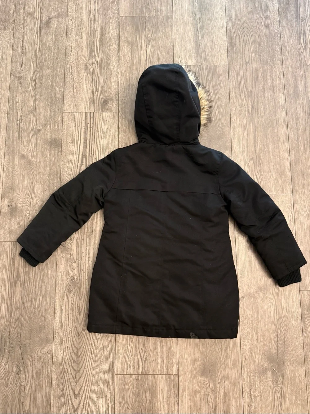 Gap Kids Black Cold Control Ultra Max Primaloft Storm Cuff Fur Hood Size Small